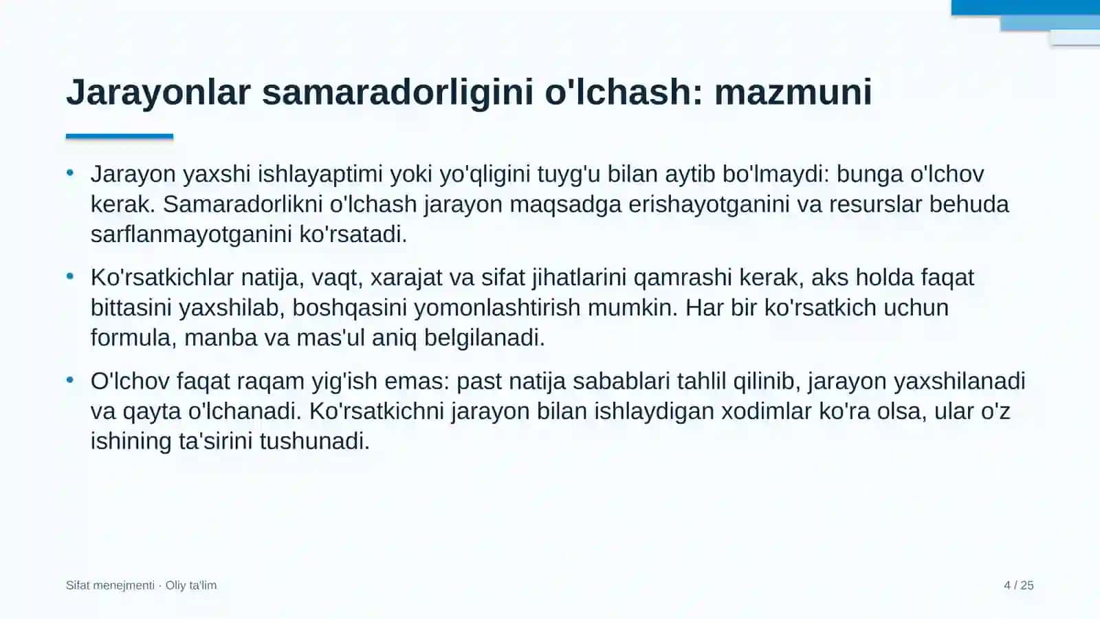 qurilish tashkilotlarida jarayonlar samaradorligini o'lchash 4369 4