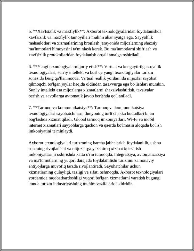 Turizmda axborot texnologiyalari va ularning roli 4