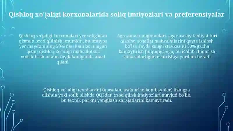 Qishloqxo'jaligikorxonalarinisoliqqatortishningo'zigaxosxususiyatlari 4