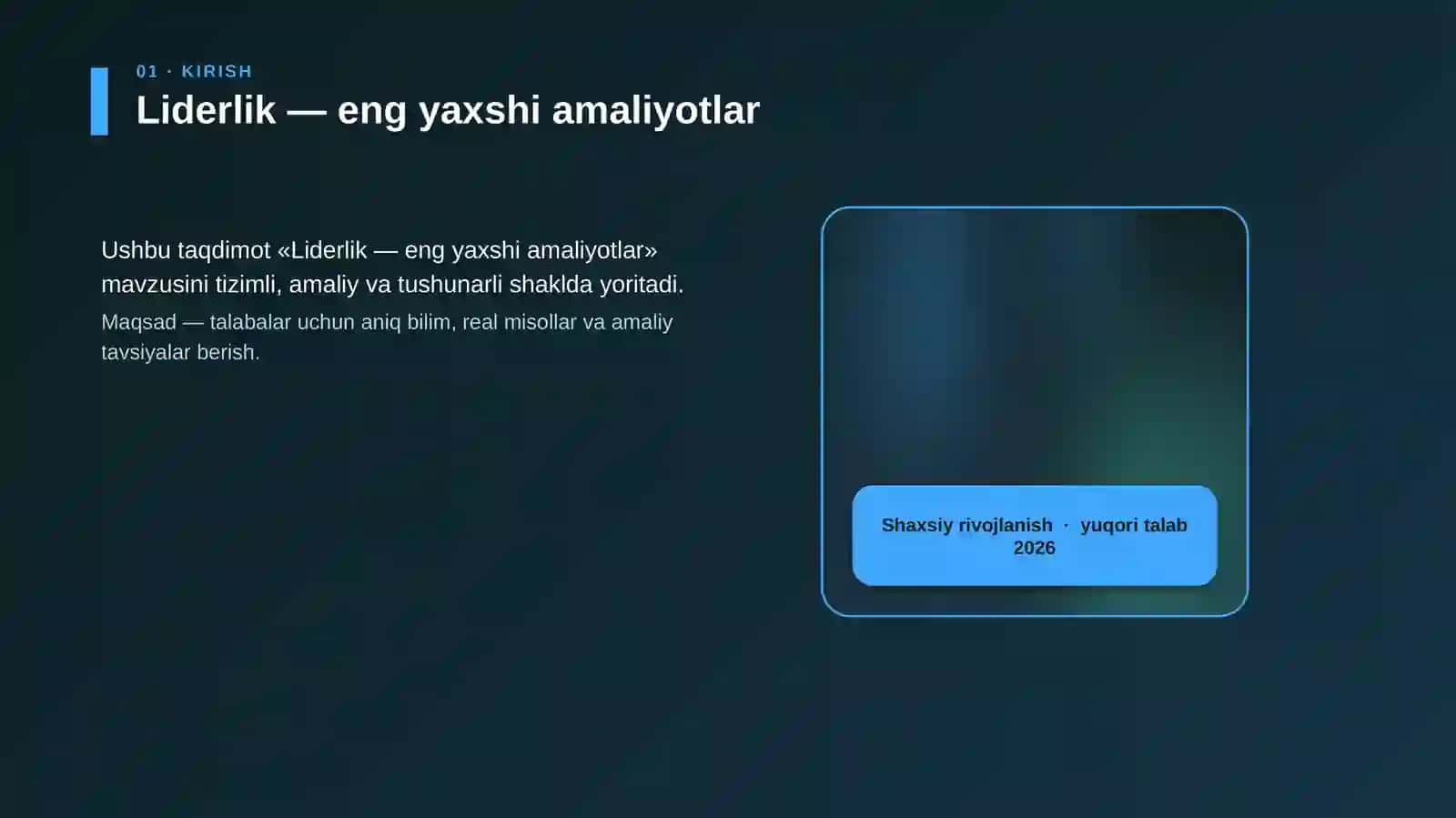 Liderlik — eng yaxshi amaliyotlar 4
