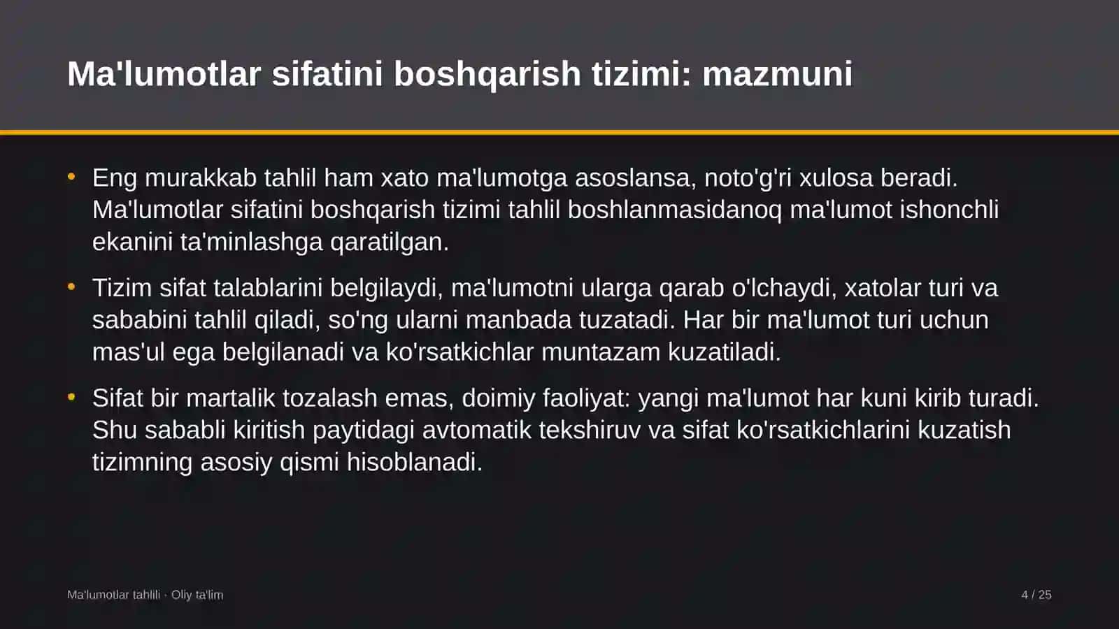 qurilish nazorati inspeksiyalarida ma'lumotlar sifatini boshqarish tizimini joriy etish 6442 4