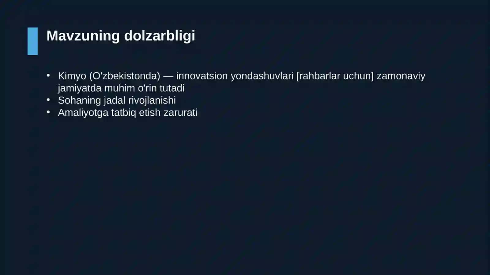 Kimyo (O'zbekistonda) — innovatsion yondashuvlari [rahbarlar uchun] 4