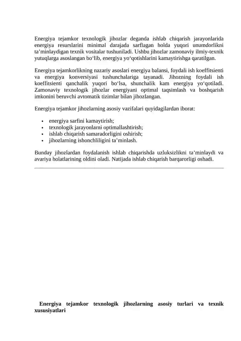 Energiya tejamkor texnalogik jihozlardan foydalanishning samaradorligi 4