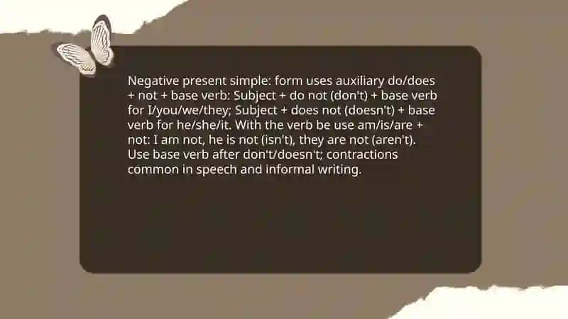 Present simple tense 4