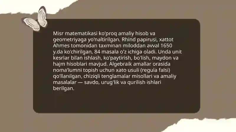 Mesopotamiya va Babilon algebra an'analari 4