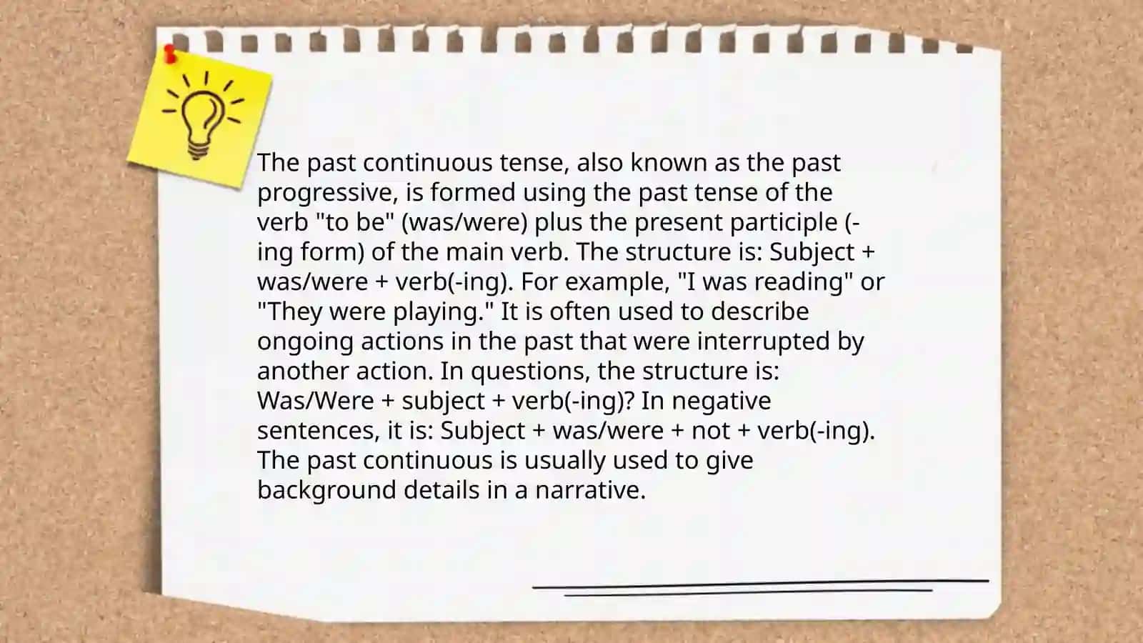 Past continuous tense 4