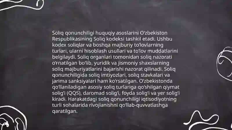 Soliq siyosatining huquqiy asoslari va xususiyatlari 4