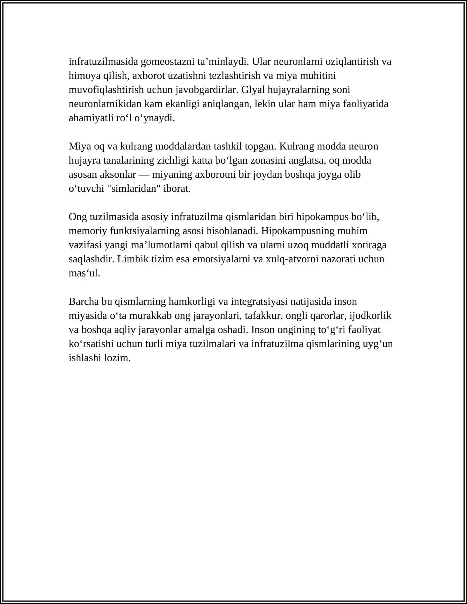 Ong tuzilmasi va uning infrastrukturasi 4