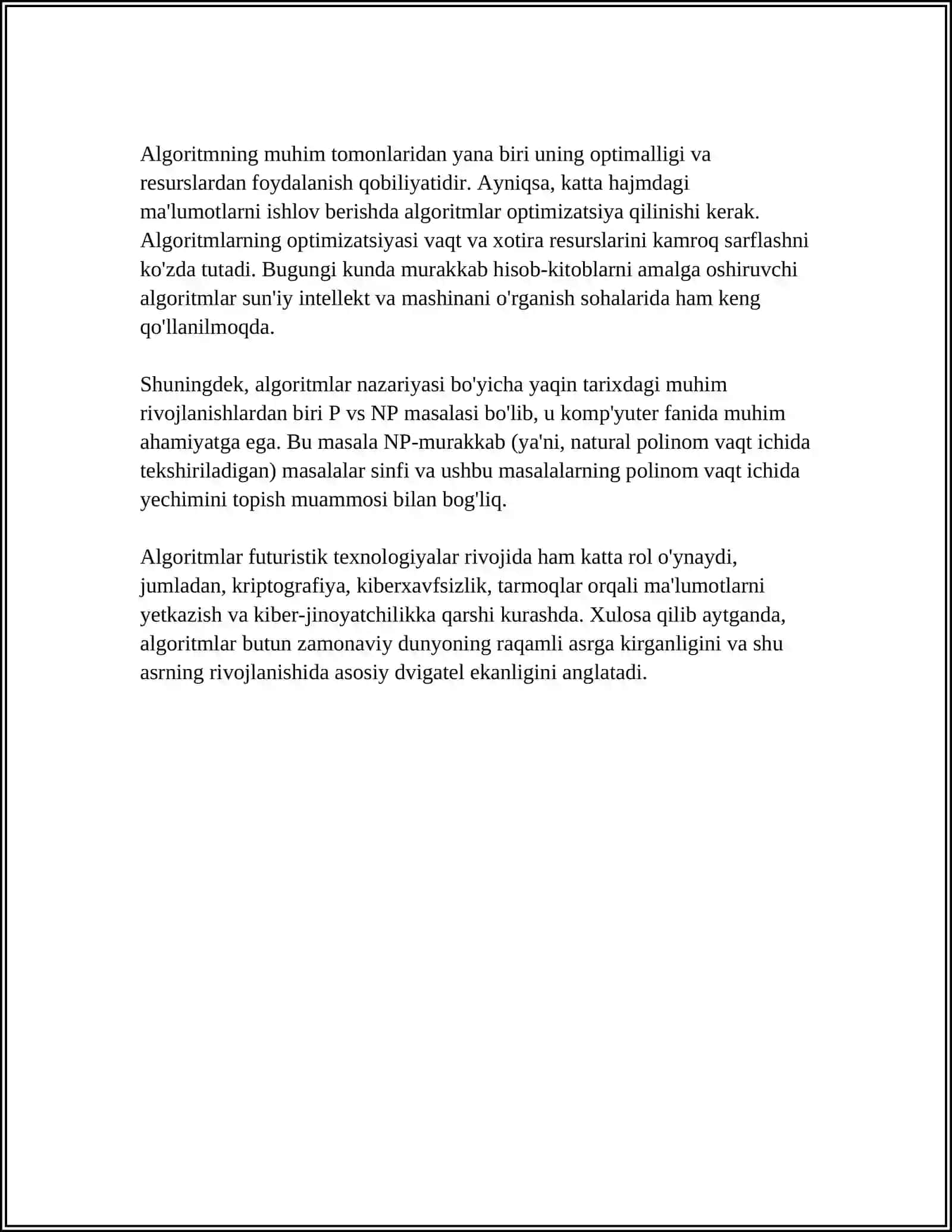 STANDART ALGORITIMLAR. ITERATORLAR VA ULARNI QO‘LLASH 4