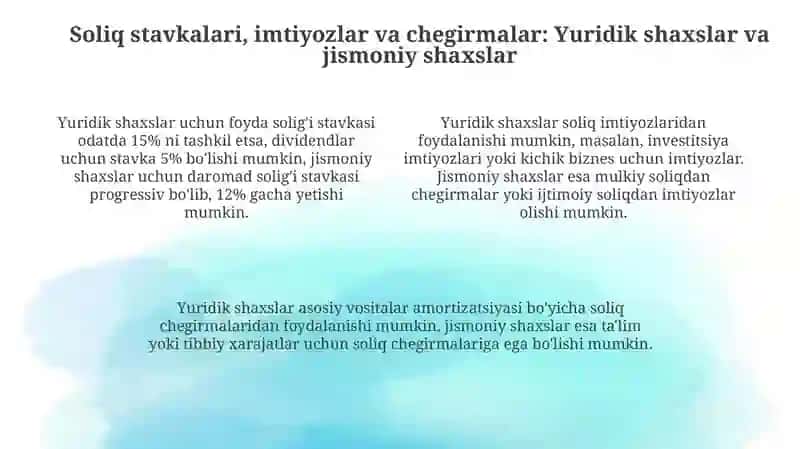 Yuridik va jismoniy shaxslarni soliqqa tortishning o'ziga xosliklar 4