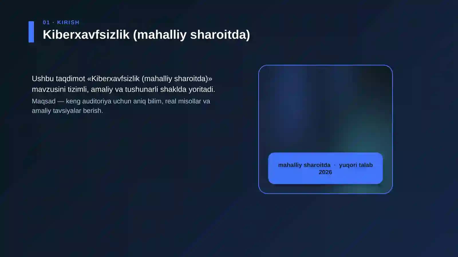 Kiberxavfsizlik (mahalliy sharoitda) 4