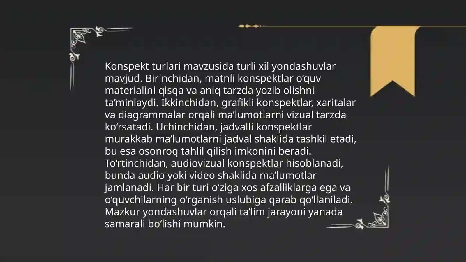 Konspekt turlari 4