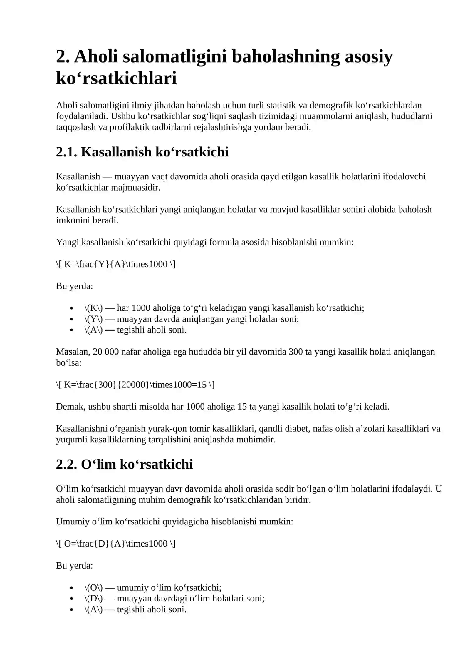 Aholi Salomatligi va Ungi Ta'sir Etuvchi Omillar 4