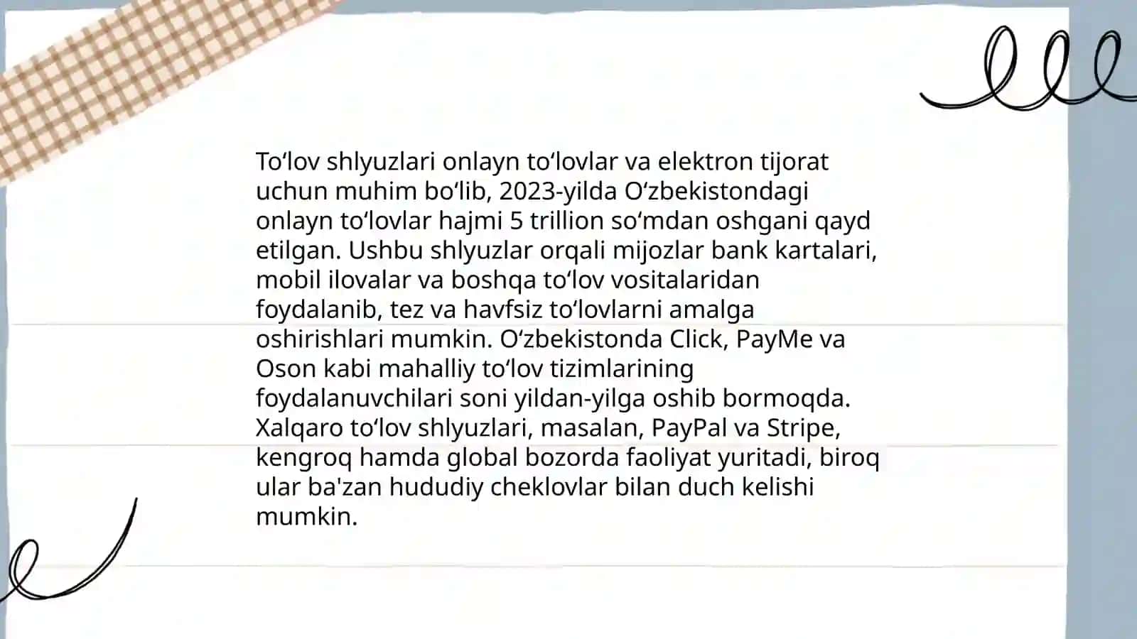 Elektron to‘lov texnologiyalari va tizimlarining asosiy tushunchalari 4