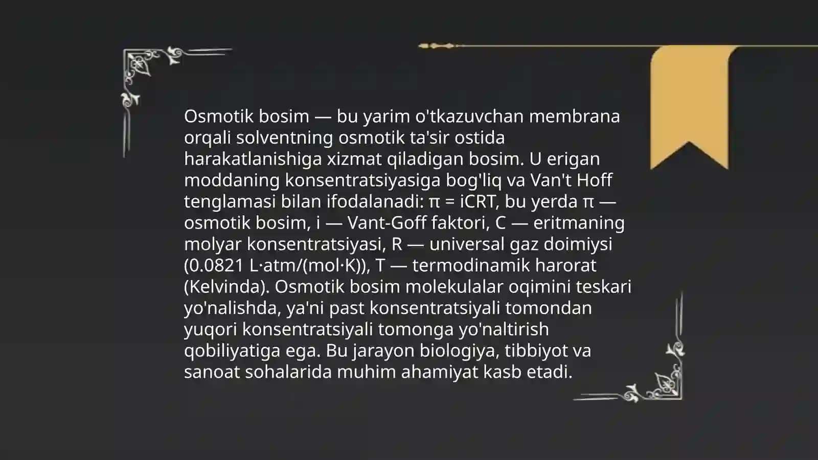 Polimer eritmalarining osmotik bosimi 4