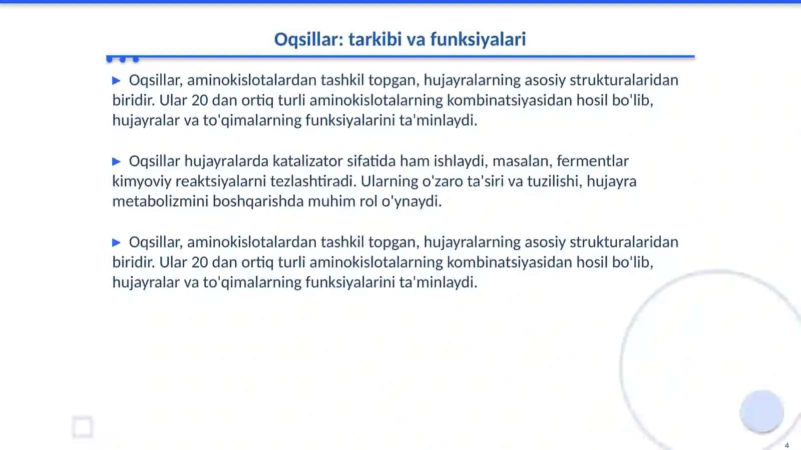 Hujayraning fizik-kimyoviy tarkibi 4