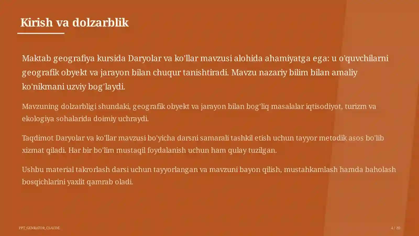 Daryolar va ko'llar (6-sinf) 4