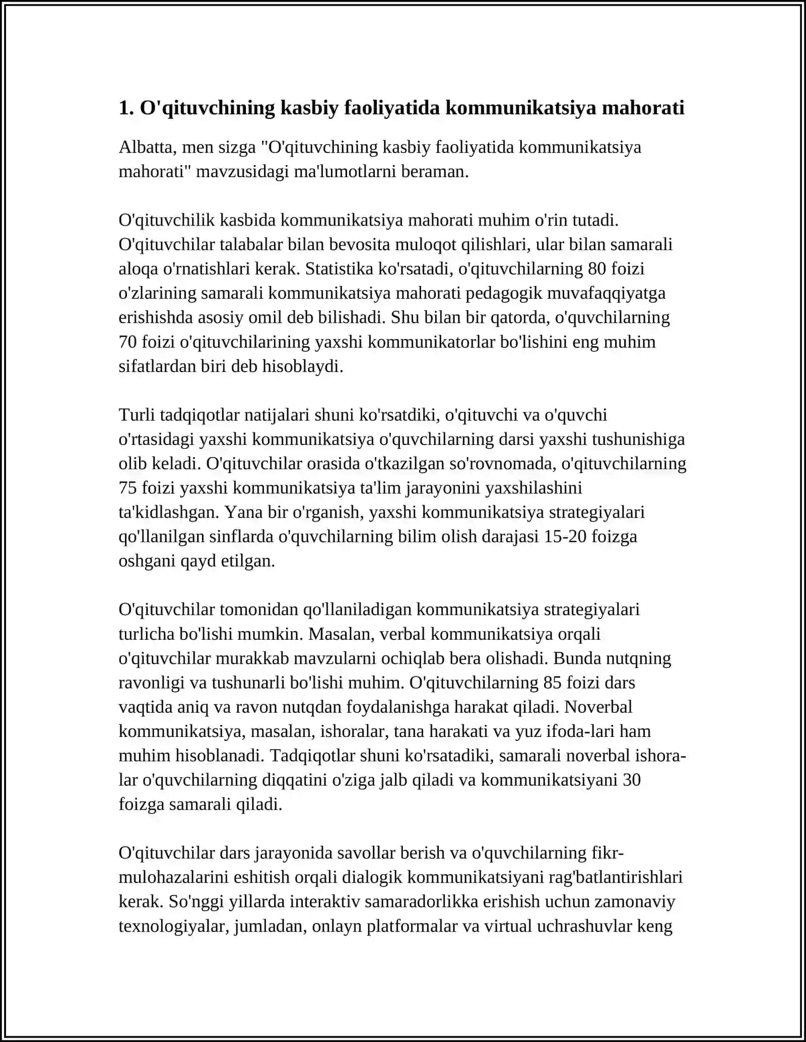 O'qituvchining Kasbiy Faoliyatida Kommunikatsiya Mahorati 4