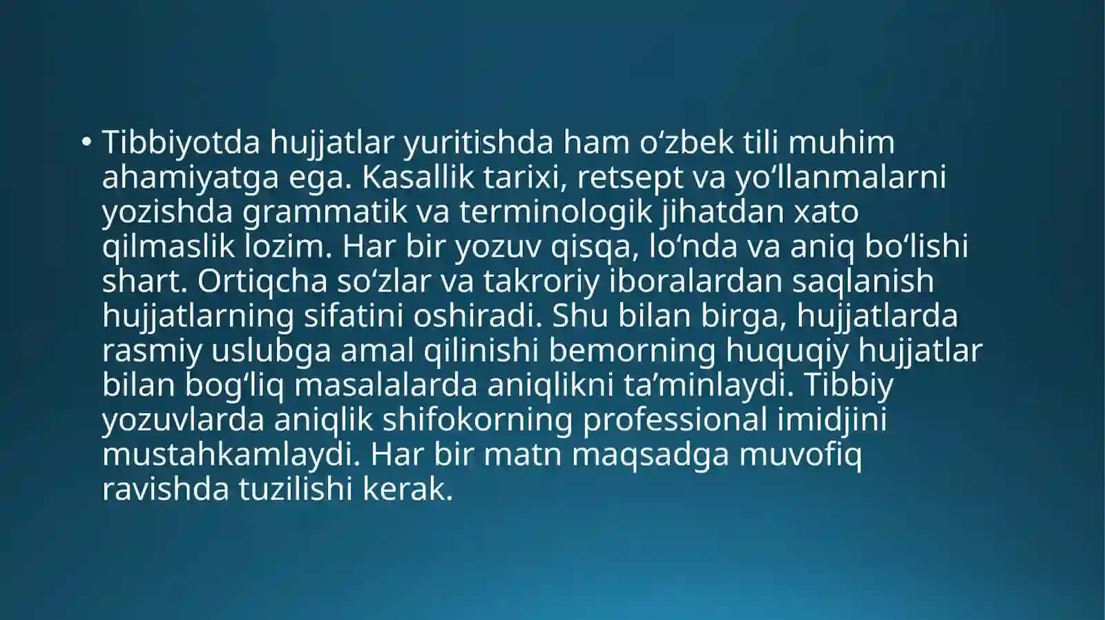 Hujjat.  Matnlarda  ortiqcha.   soʻz va takrorlarini oldin olish. 4