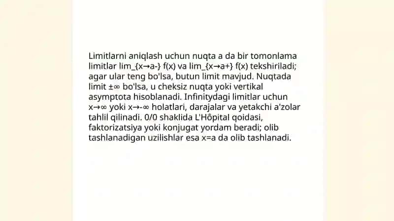 Funksiyani toʻla tekshirish 4