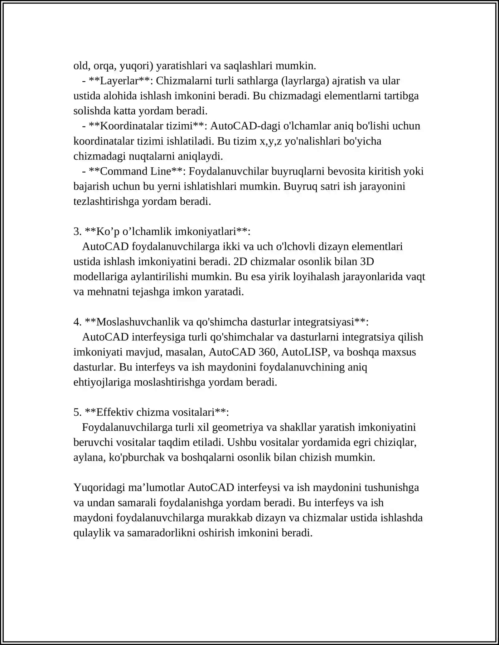 AUTOCAD 4