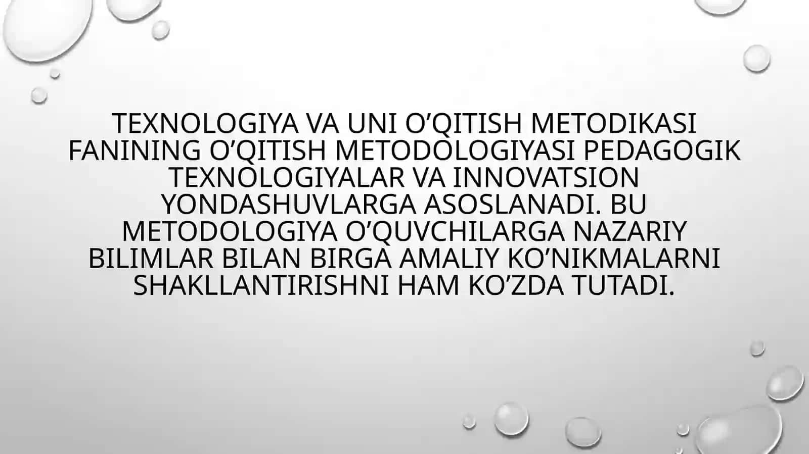 Texnologiya va uni oʻqitish metodikasining Nazariy va amaliy Asoslari 4