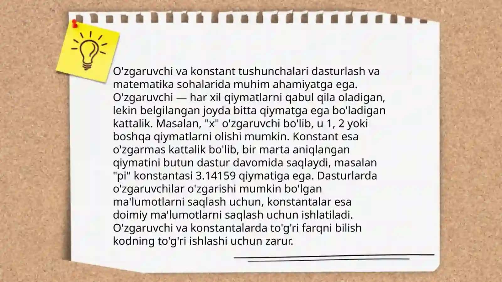 O'zgaruvchili ifodalarni tushuntirish usuli 4