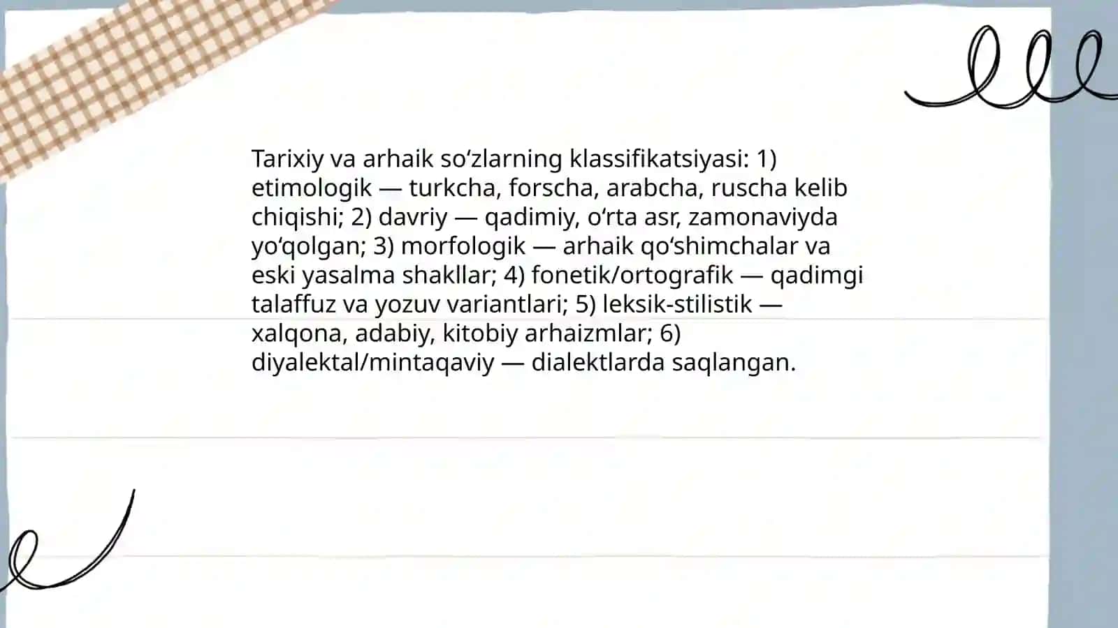 Tarixiy va Arhaik soʻzlar 4