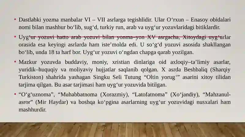 O‘ZBEK TILINING SOHADA QO‘LLANISHI 4