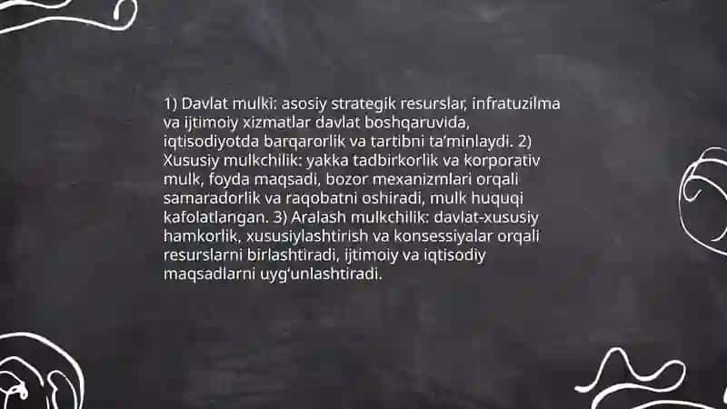Bozor iqtisodiyoti va mulkchilik munosabatlari 4