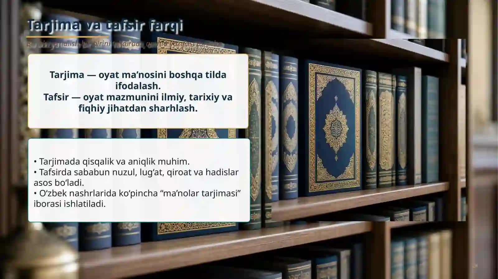 Mustaqillik yillarida qur'onning o'zbek tiliga tarjima qilinishi va tafsirlari 4