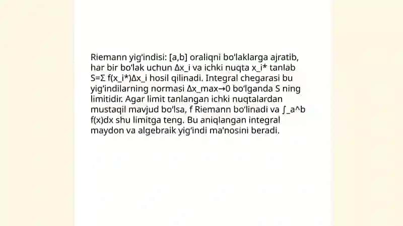 Integral va uning ma'nolari 4