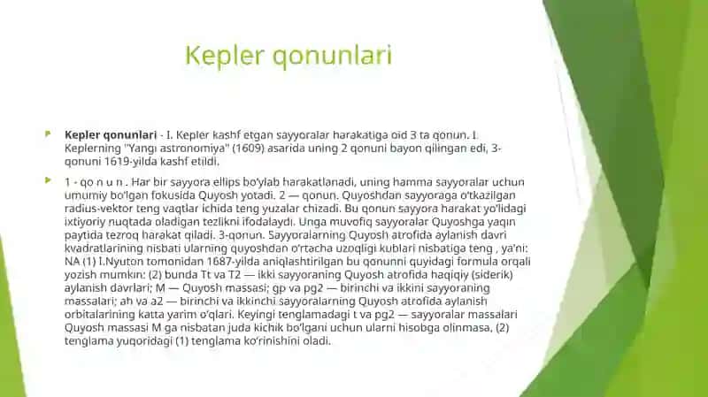 Kepler qonunlari 4