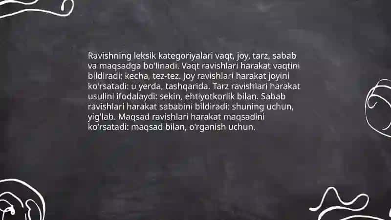 Ravish leksik grammatik xususiyatlari 4