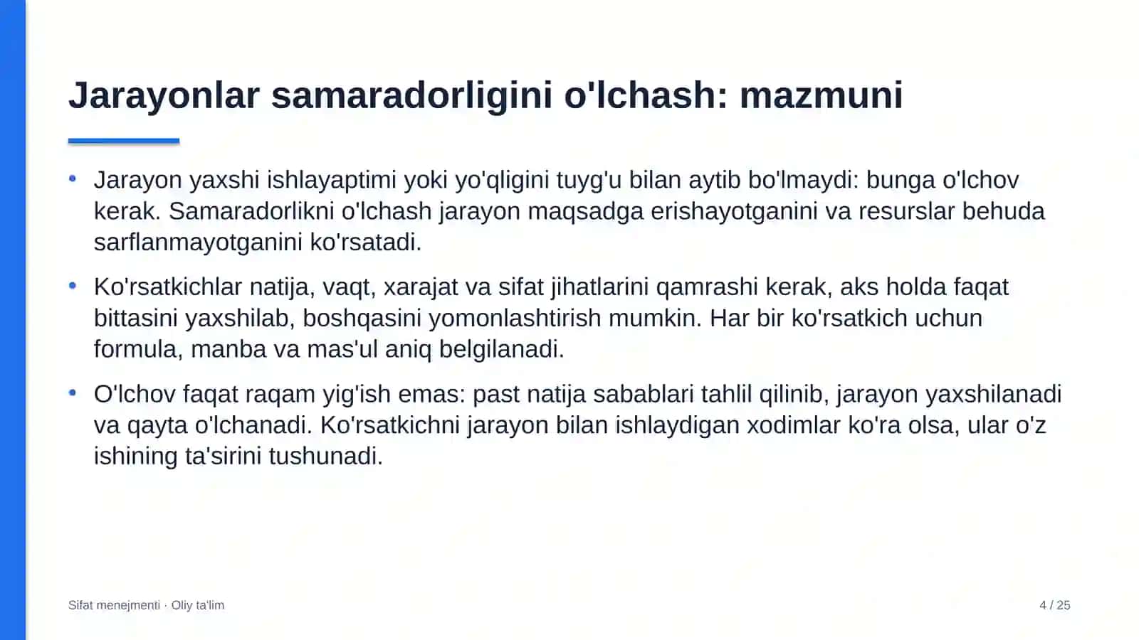 Akvaparklarda jarayonlar samaradorligini o'lchash 4