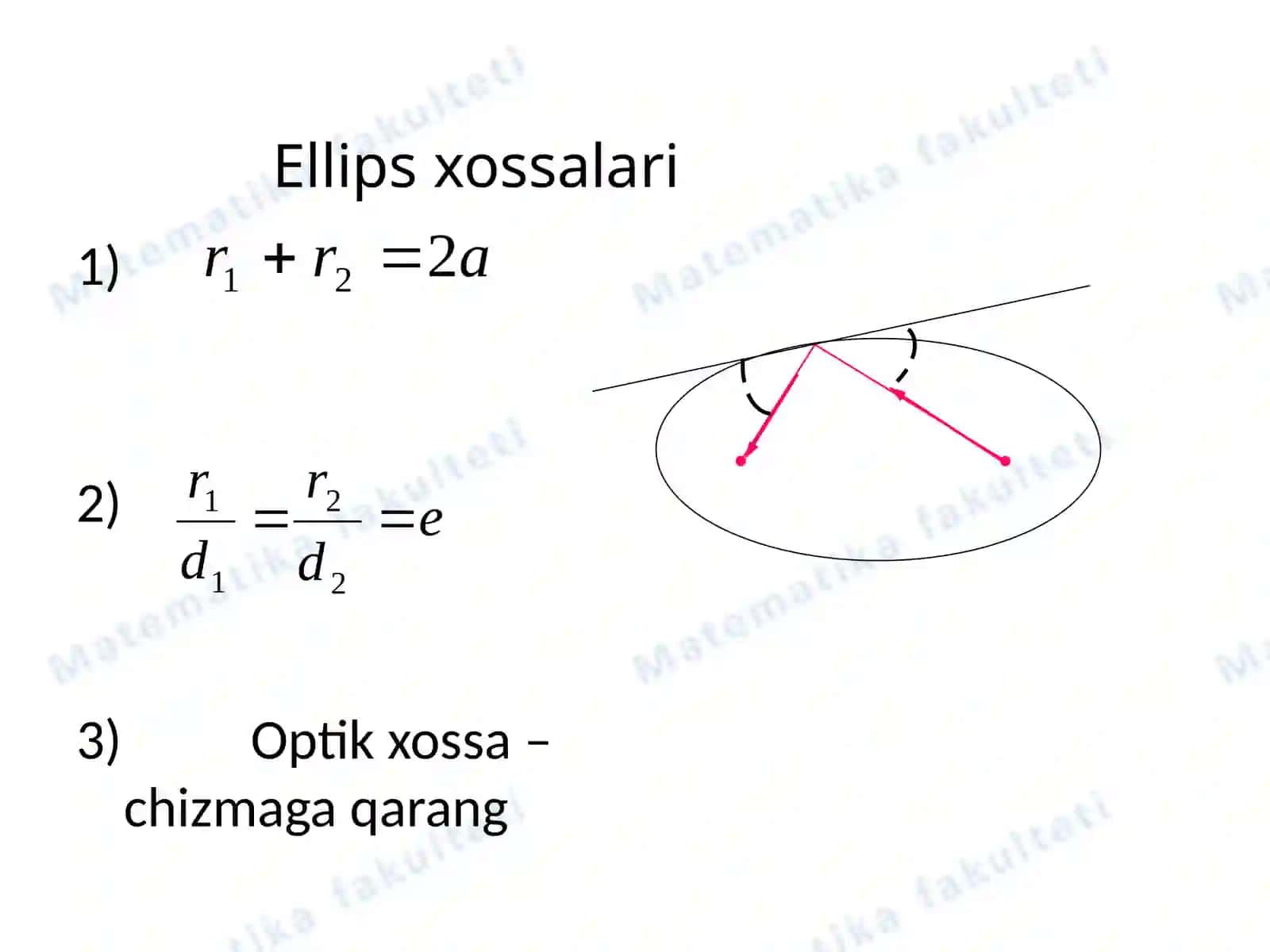 11-Ma’ruza.Ikkinchi tartibli chiziqlarvaularning kanonik tenglamalari 4