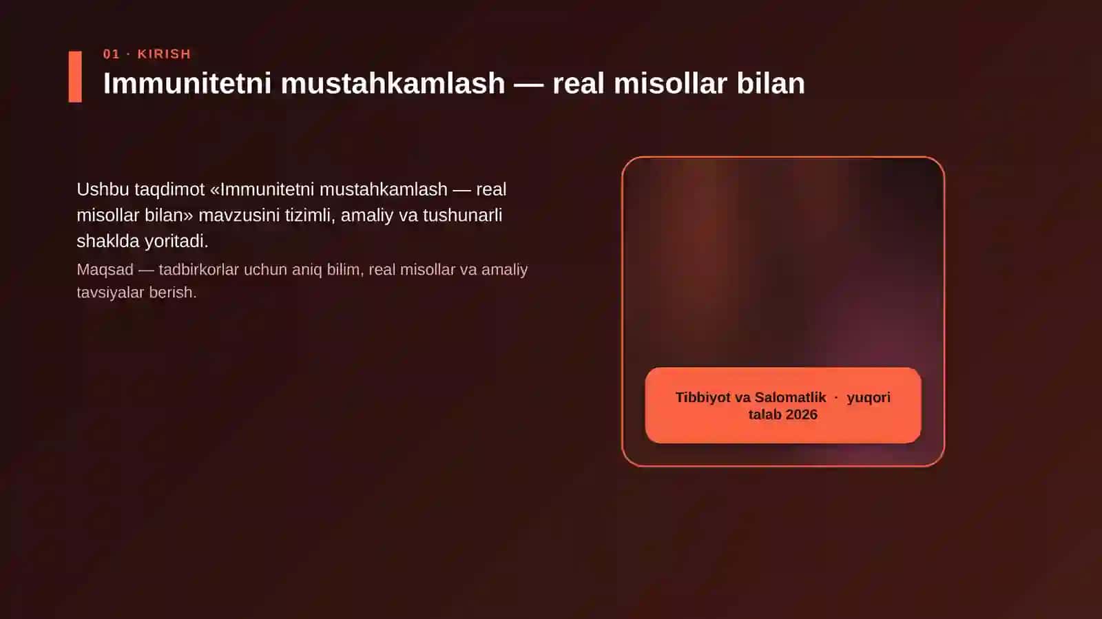 Immunitetni mustahkamlash - real misollar bilan 4