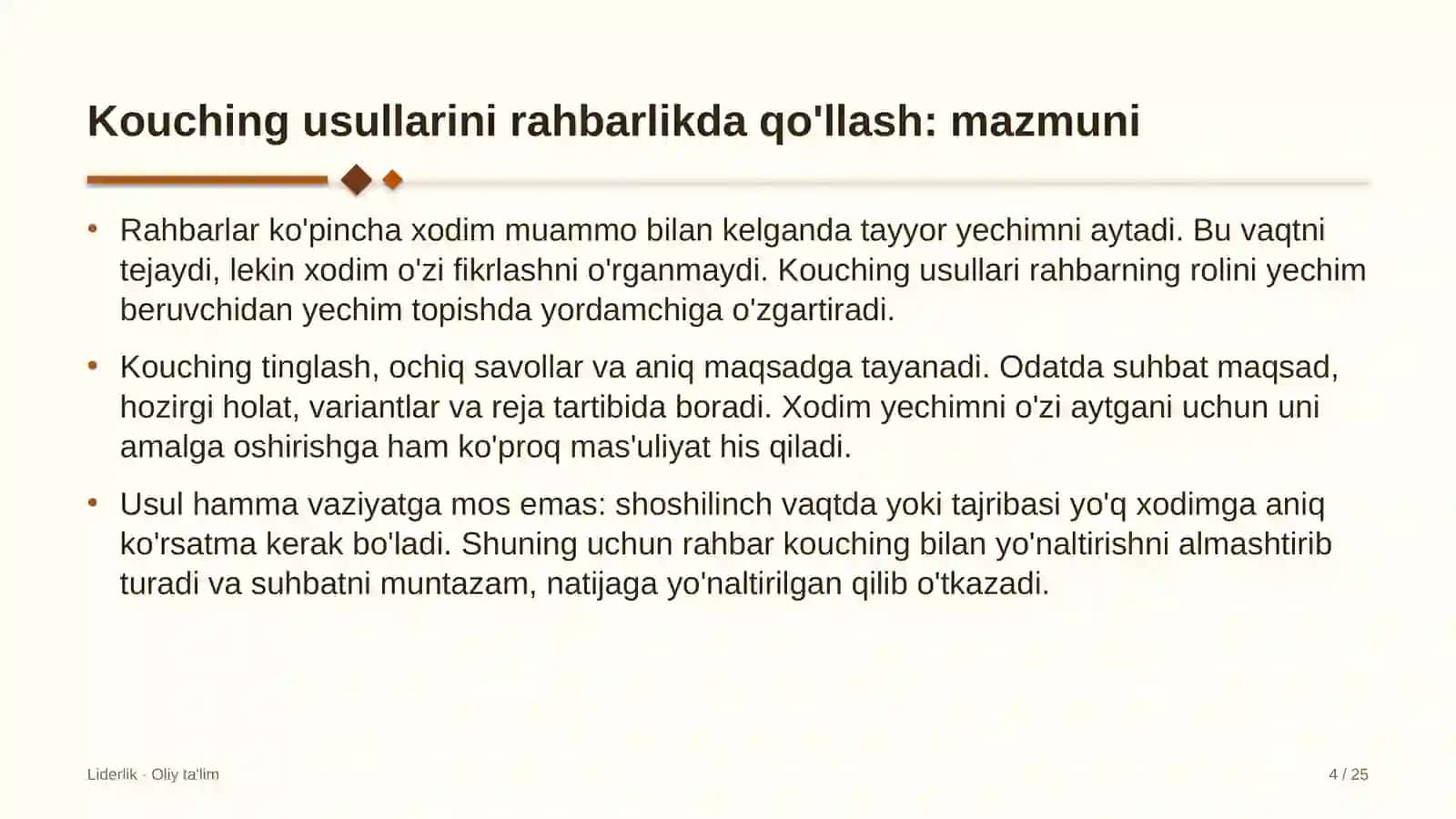 dasturiy ta'minot ishlab chiqish kompaniyalarida kouching usullarini rahbarlik amaliyotida qo'llash 5842 4