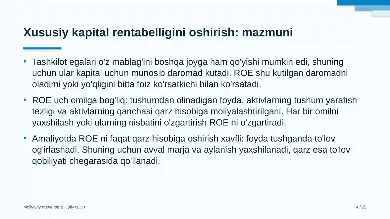 neft qazib olishda xususiy kapital rentabelligini oshirish 6048 4