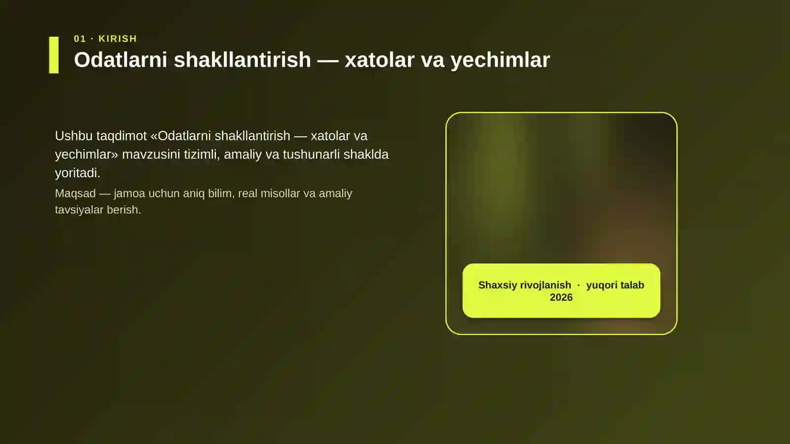 Odatlarni shakllantirish — xatolar va yechimlar 4