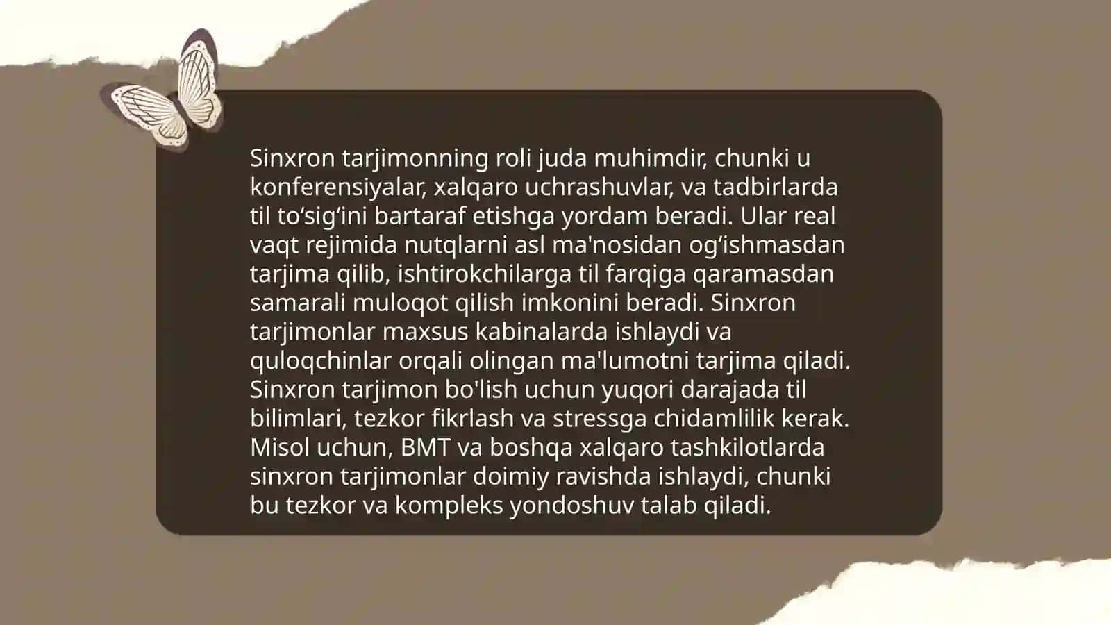 Sinxron tarjima asoslari 4