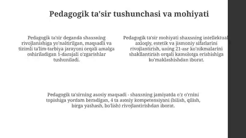 O'qituvchining kommunikativ qobilyatida pedagogik ta'sir ko'rsatish 4