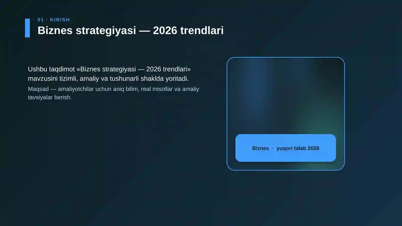Biznes strategiyasi — 2026 trendlari 4