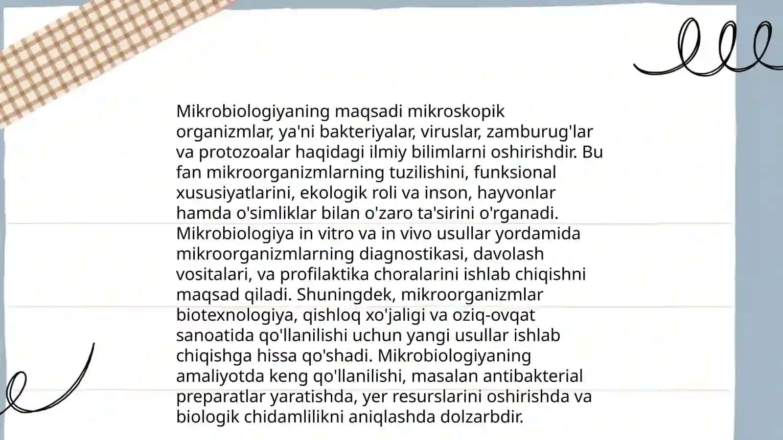 Kirish. Umumiy mikrobiologiya fanning maqsadi vazifalari rivojlanish tarixi va tadqiqot usullari 4