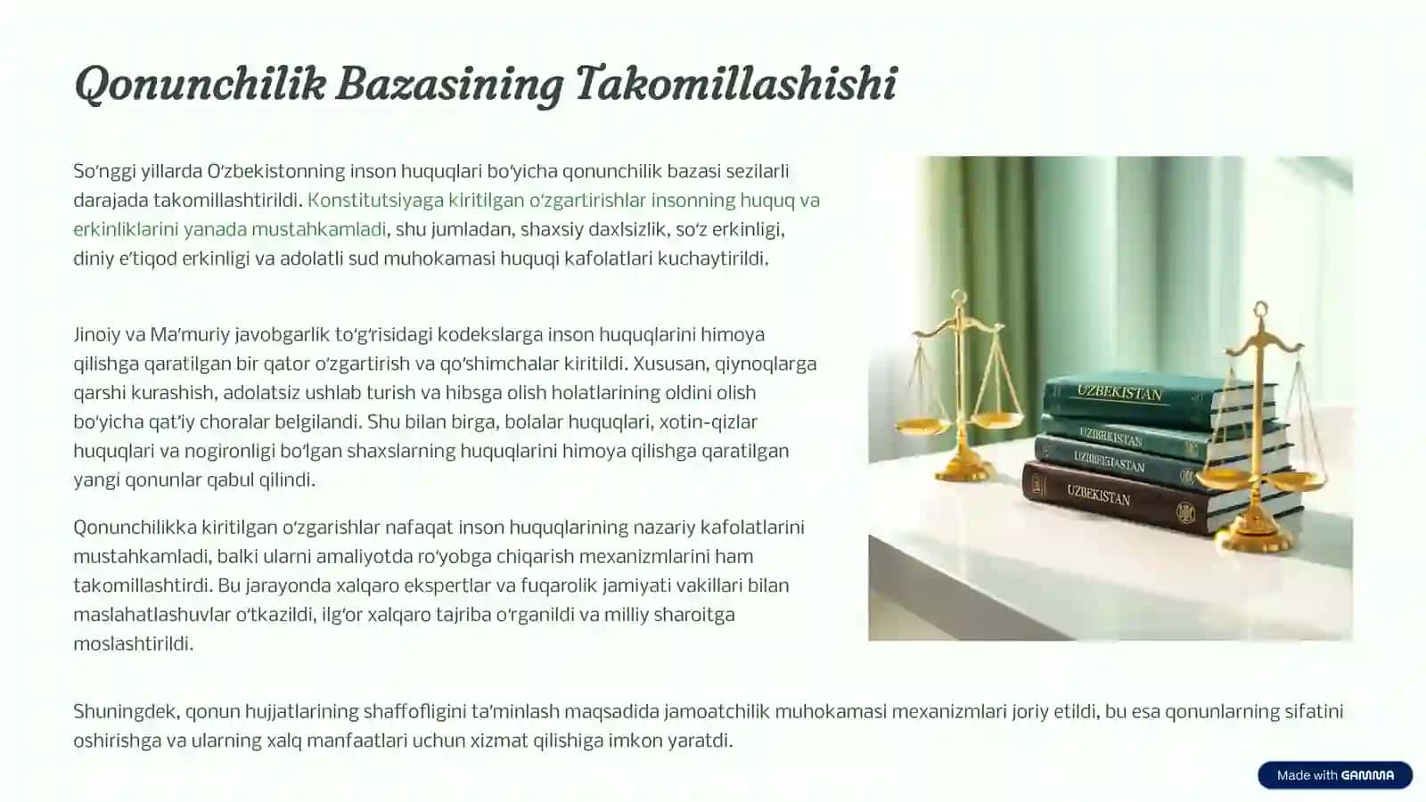 Yangi Oʻzbekistonda Inson Haq-huquqlari va Erkinliklari Kafolatining Yaratilishi 4
