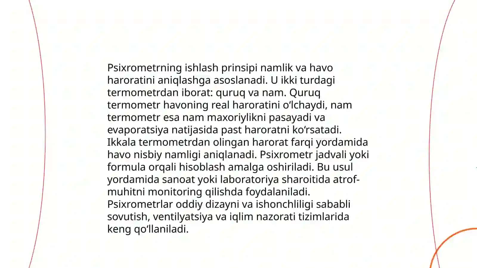 Havo namligini psixrometr yordamida aniqlash 4