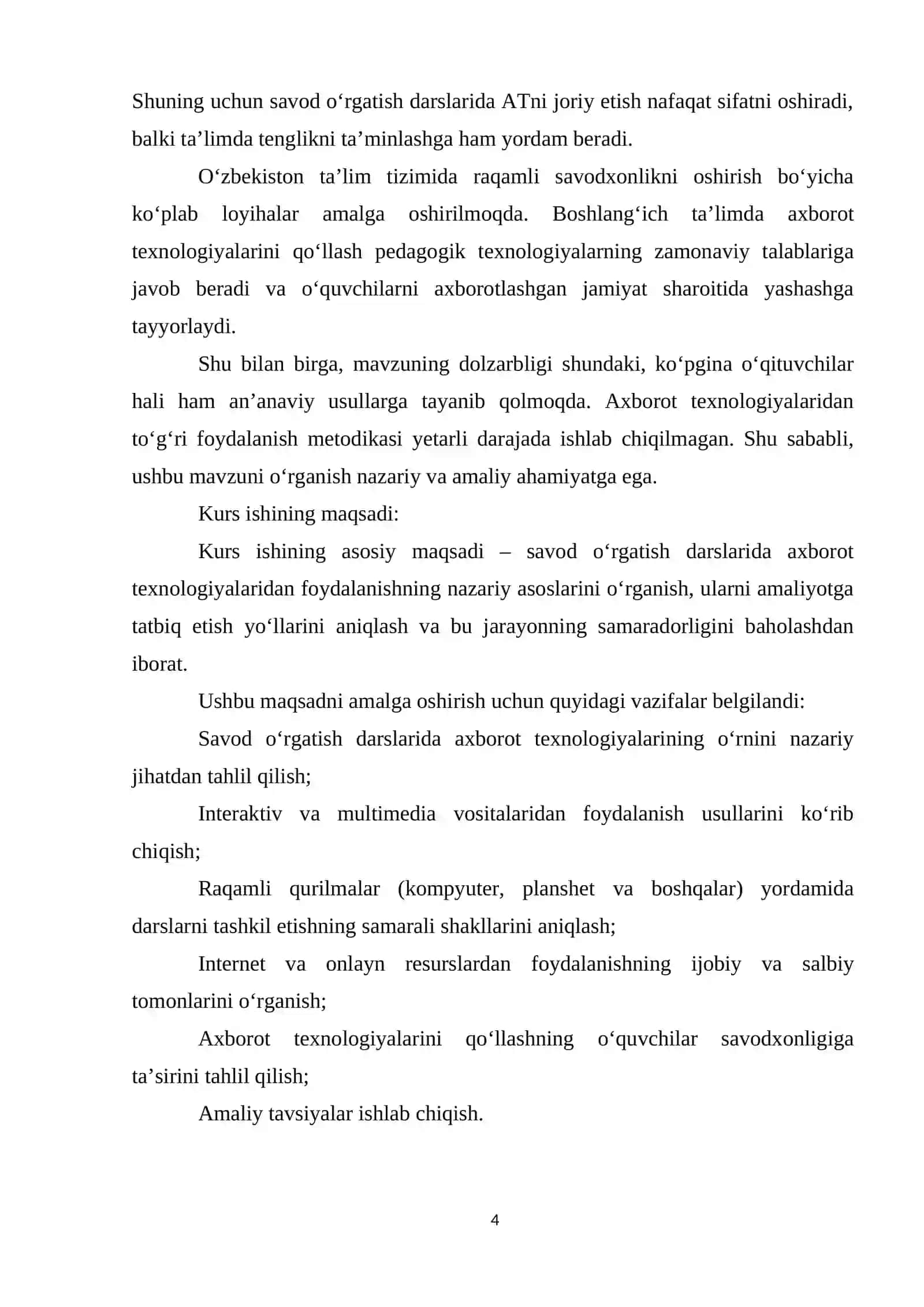 Savod o‘rgatish darslarida axborot texnologiyalardan foydalanish 4