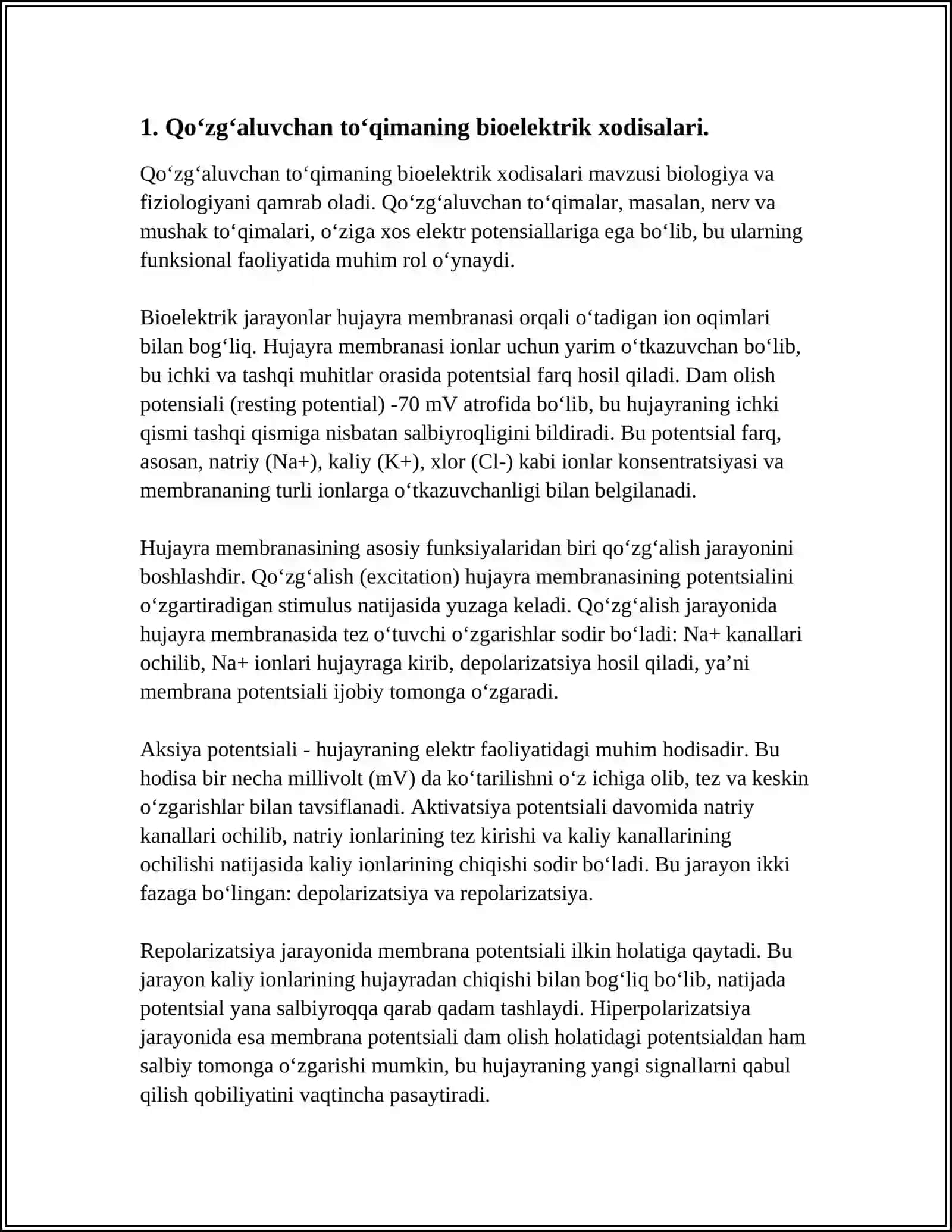 QO‘ZG‘АLUVCHАN TO‘QIMА (BЕZLАRDА) LАRDА BIОELЕKTRIK ХОDISАLАR 4
