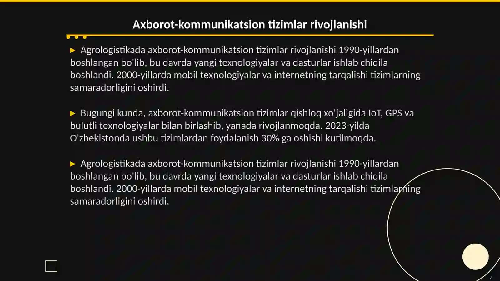 Agrologistikada axborot kommunatsion tizimlari va texnologiyalari 4