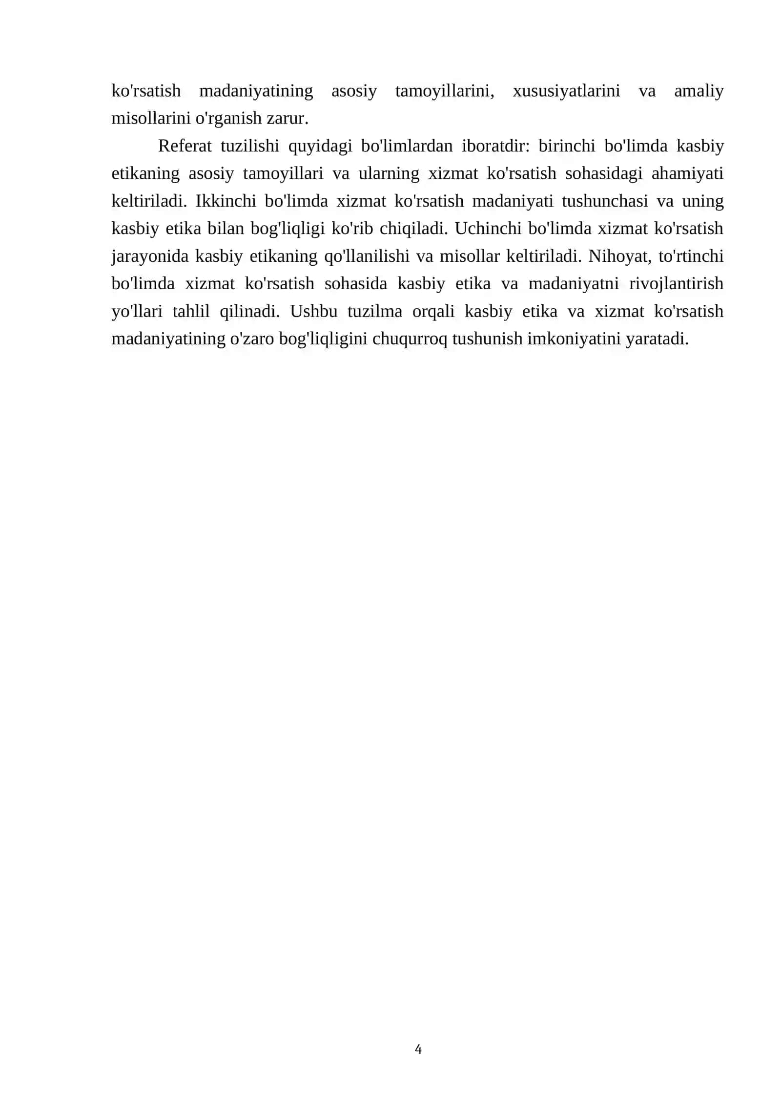 Kasbiy etika va xizmat kórsatish madaniyati 4